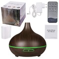 Luftbefeuchter 550mL Aroma Diffuser Holzmaserung Nebel Duftöl Humidifier 7 Licht