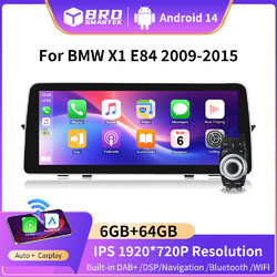 12.3" CarPlay Android 14 Autoradio 64GB GPS Navi iDrive Für BMW X1 E84 2009-2015