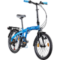 Klappfahrrad Klapprad 20 Zoll 16kg 6 Gang Faltrad Agon Parklane 150-185 cm blau