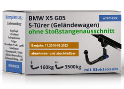 ANHÄNGERKUPPLUNG vert. abnehmbar für BMW X5 G05 18-23 +13pol E-Satz ECS