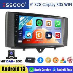 32G DAB+ Carplay Android13 Autoradio GPS Nav KAM Für Smart Fortwo 451 2011-15