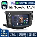 Autoradio Carplay Android 13 GPS Navi DSP WIFI SWC 64G Für Toyota RAV4 2006-2012