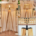 Ess Schlaf Wohn Zimmer Beleuchtung Boho Style Steh Lampe Leuchte beige Rattan