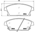 BREMBO Bremsbelagsatz, Scheibenbremse P 59 077 für OPEL CHEVROLET VAUXHALL