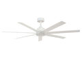 Energiespar Deckenventilator mit LED Lampe und Fernbedienung Atlanta Weiß 142 cm