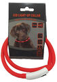 LED Hundeband, Aufladbares Leuchtband, Leuchtschlauch, USB Hundehalsband  rot