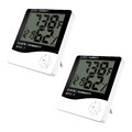 2/4 Wetterstation Uhr Wecker Thermometer Hygrometer Temperaturmesser Luftfeuchte