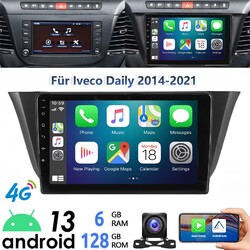 6+128G 9" Autoradio Für Iveco Daily 2014-2021 Android 14 +Kamera Carplay GPS RDS