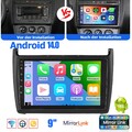 Für VW Polo 6R 6C 2009-2017 Android 14 Autoradio Carplay GPS NAVI WiFi SWC 2+64G