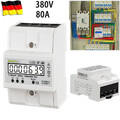Stromzähler LCD Drehstromzähler Kalibriert 3-Phasen 4 Draht für DIN Hutschiene