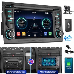 Für AUDI A4 S4 RS4 RNS-E Seat Exeo Android14 DAB Autoradio CarPlay GPS NAVI 128G