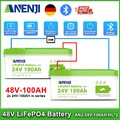 48V 100Ah 5.12Kwh LiFePO4 Batterie Bluetooth 51.2V BMS Solaranlage 6000 Zyklen