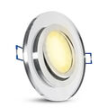 Einbauleuchte aus Glas schwenkbar flach rund spiegelnd mit LED warmweiß 230V 5W
