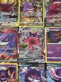 Pokémon 10 Karten Sammlung Set mit 1 Gengar ex / V / VMAX / GX / Holo DE