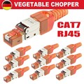 10X Netzwerkstecker CAT 7 Werkzeuglos RJ45 Netzwerk Stecker Verlegekabel Metall