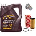 Motoröl Set 0W-30 5 Liter + Ölfilter + Ölablassschraube für BMW 1er 120d X3 5er 