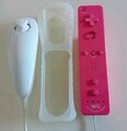 Original Nintendo Wii Remote Motion Plus Controller in Pink / Rosa  mit Nunchuk 