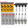 4x NGK Zündspule +4x Zündkerze Laser Iridium für Mercedes-Benz C-Klasse W203