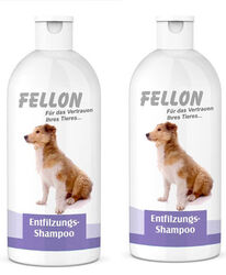 2x Fellon Entflizungs-Shampoo für Hunde 500ml Anti Filz Anti-Filz Entfilzung 