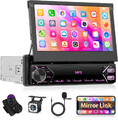 7" 1DIN Flip Autoradio Touchscreen Bildschirm BT FM USB MP5 Player Radio  Kamera