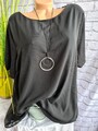 Sheego Tunika Bluse Damen schwarz Gr. 44 bis 54 Lagen Look 737 (4 342) NEU