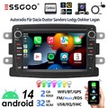 32G Android 14 Autoradio Carplay GPS Navi RDS Kam Für Dacia Lodgy Sandero Duster