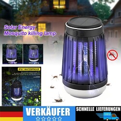Solar Insektenfalle UV-Mückenlampe Insektenvernichter Elektrisch Fliegenfänger