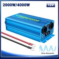 2000W 4000W Reiner Sinus Spannungswandler 12V auf 230V Wechselrichter 2AC LCD