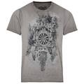 T-Shirt Herren Rocking Schwarzwald grau Trachtenshirt Kuckucksuhr Hangowear