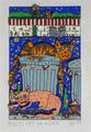 James Rizzi: museales original 3D „CAT ON A CAN“, 1988, A/P, handsigniert
