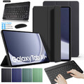 Bluetooth QWERTZ Tastatur Maus für Samsung Galaxy Tab A9 Plus A8 A7 Schutzhülle