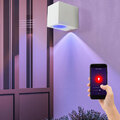 Wandleuchte Außenleuchte Wandlampe RGB LED Fassadenleuchte App Steuerung H 8 cm