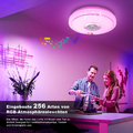 RGB LED Deckenlampe Dimmbar mit Fernbedienung APP und Bluetooth Lautsprecher DHL