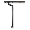 Dachrinnen Set 65mm Typ250 bis 7,5m für Gartenhaus mit Pultdach | Kunststoff PVC