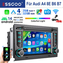Für Audi A4 S4 RS4 B6 B7 B5 SEAT EXEO Android 14 Autoradio GPS Navi Carplay WIFI