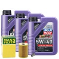 Motoröl 5W40 LIQUI MOLY Synthoil High Tech 3L+MANN Ölfilter+Ölablassschraube