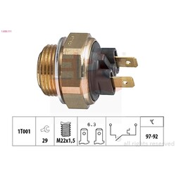 ORIGINAL® Eps Temperaturschalter, Kühlerlüfter für VW Caddy II Pick-up Skoda