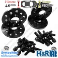 Spurplatten schwarz vorne 20mm & hinten 40mm/Achse u.a.: BMW 5er E60 2001-2010