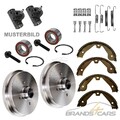 ATEC 2x BREMSTROMMEL + BACKEN + BREMSZYLINDER HINTEN FÜR SKODA FABIA VW POLO