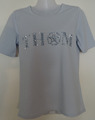 Thom by Thomas Rath T-Shirt m. Pailletten Logo Gr. 36 hellblau