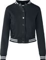 Urban Classics Ladies College Sweat Jacket Frauen Collegejacke schwarz/weiß