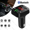 USB FM Transmitter Auto Bluetooth Kfz Radio Adapter mit Dual Ladegerät für Handy