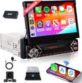 7" 1DIN Flip Android13 mit DAB Autoradio Wireless Carplay Android Auto BT 2+64GB
