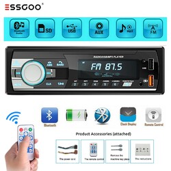 1DIN BT Autoradio mit Bluetooth Freisprech 7 Farben MP3 Player USB TF AUX AM RDS