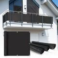 PVC Balkon Sichtschutz Sichtschutzfolie anthratzit 6x0,75m Balkonabdeckung