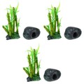  3 Sets Harz-Aquarium-Landschaftsgestaltung Künstliche Ornamente Dekoration