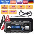 TOPDON JS3000 3000A 24000mAh Auto KFZ Starthilfe Jump Starter Booster Powerbank