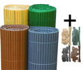 PVC Sichtschutzmatte Sichtschutzzaun Garten Balkon Zaun mit Befestigungskit