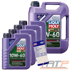 4x1L + 5L = 9 LITER LIQUI MOLY SYNTHOIL RACE TECH GT1 10W-60 MOTOR-ÖL MOTOREN-ÖL### INKL. ÖLWECHSEL-ANHÄNGER ###