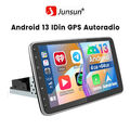 1DIN 10.1 Zoll Android 13 Autoradio mit Apple Carplay GPS NAVI WIFI BT HIFI DSP
